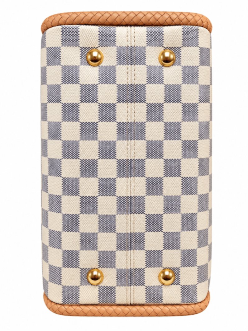 Louis Vuitton Propriano Damier Weiß-Grau/ Leder MM Canvas und Leder