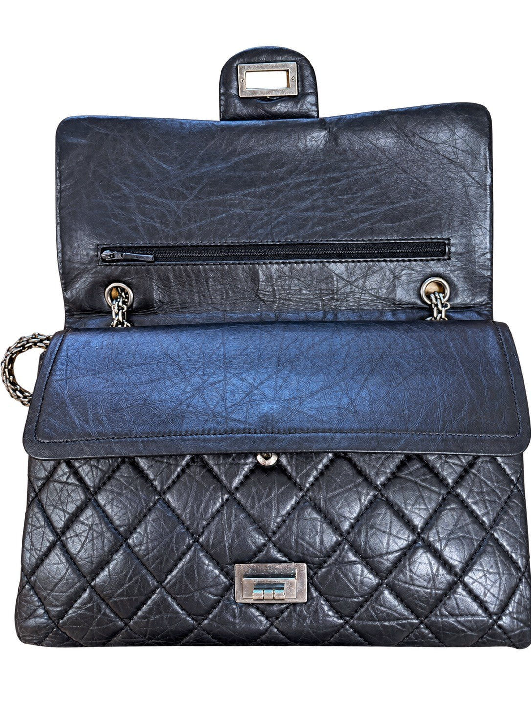 Chanel 2.55 Reissue Schwarz 31 x 20 x 10 cm Kalbsleder