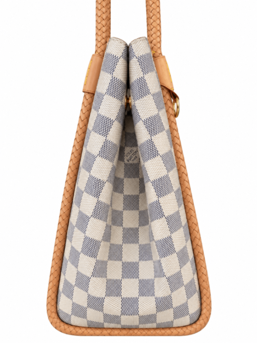 Louis Vuitton Propriano Damier Weiß-Grau/ Leder MM Canvas und Leder