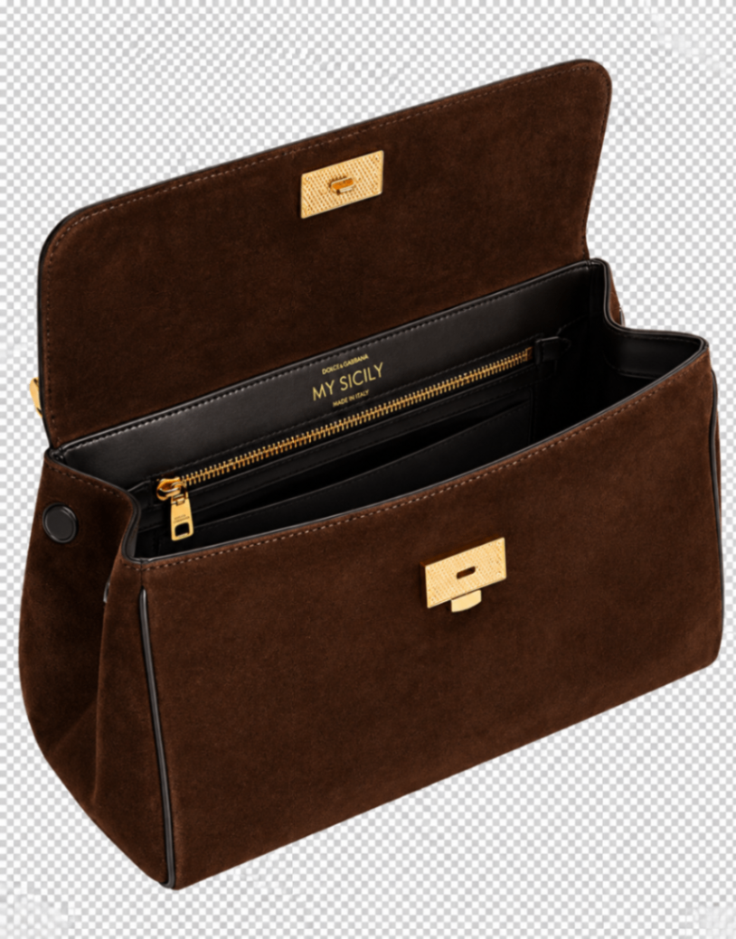 Dolce & Gabbana My Sicily Suede Shoulder Bag in Brown