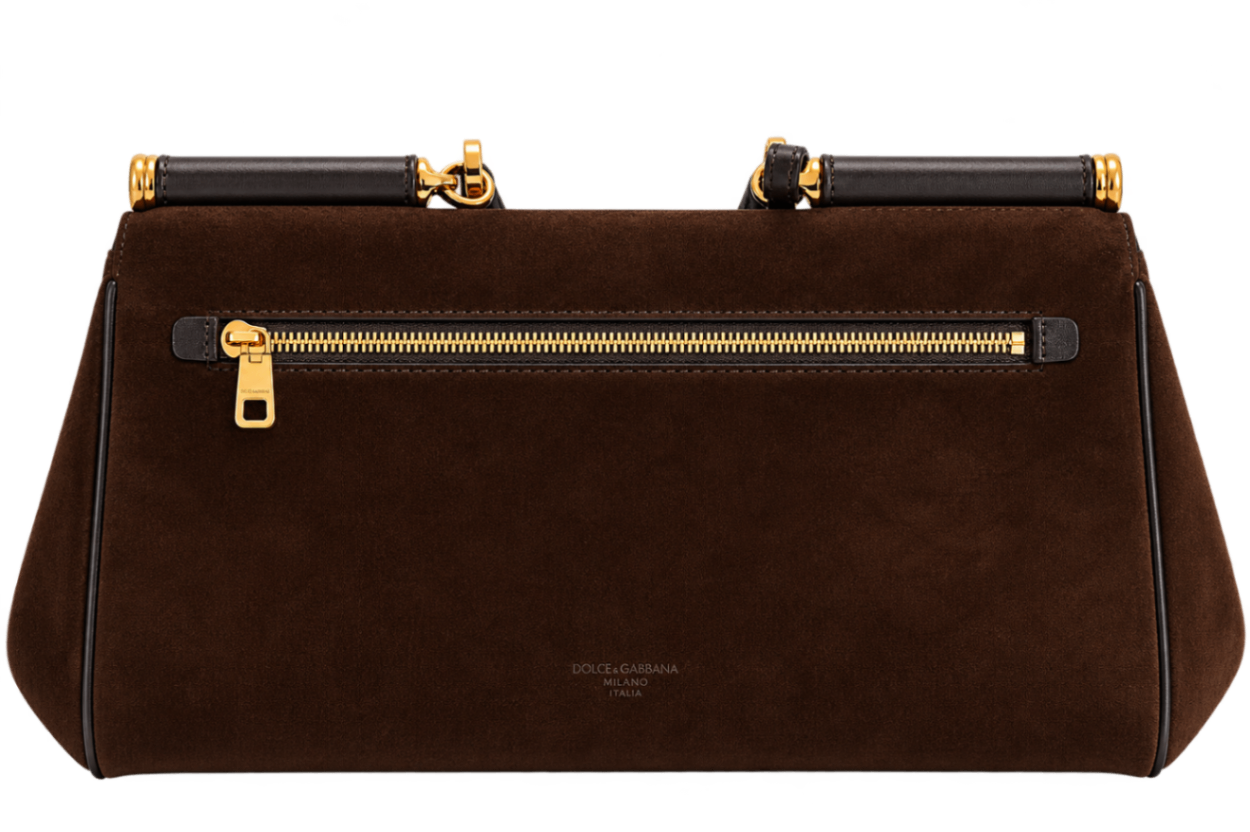 Dolce & Gabbana My Sicily Suede Shoulder Bag in Brown