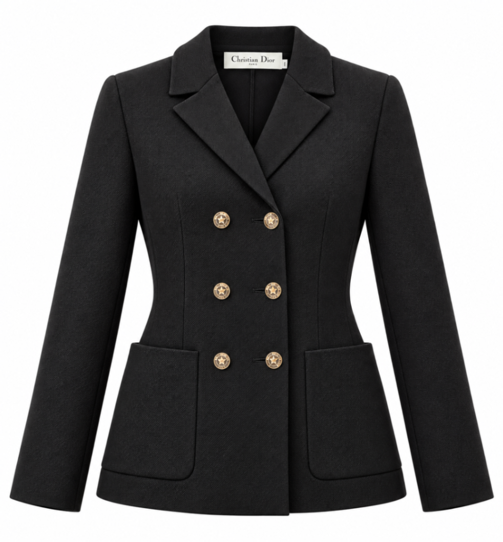 Christian Dior Schwarz 38 Viscose, Polyester, Polyamide