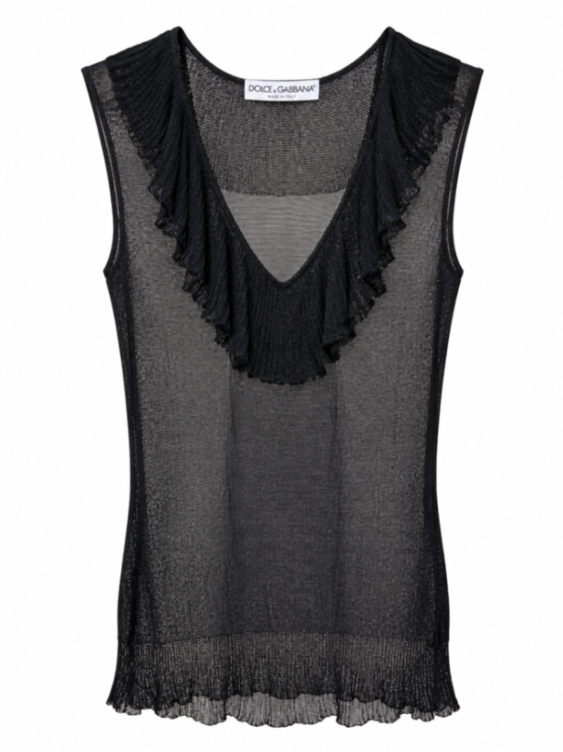 Dolce & Gabbana Stricktop 36 Schwarz Neu ohne Etikett