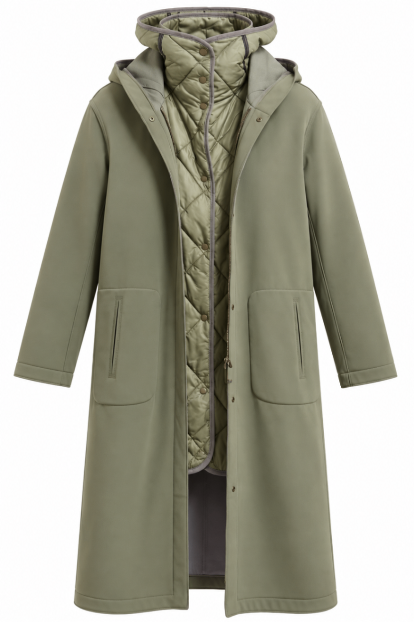 Frauenschuh Olivgrün /Grau 38 Polyester/Nylon/Elastan/Leder