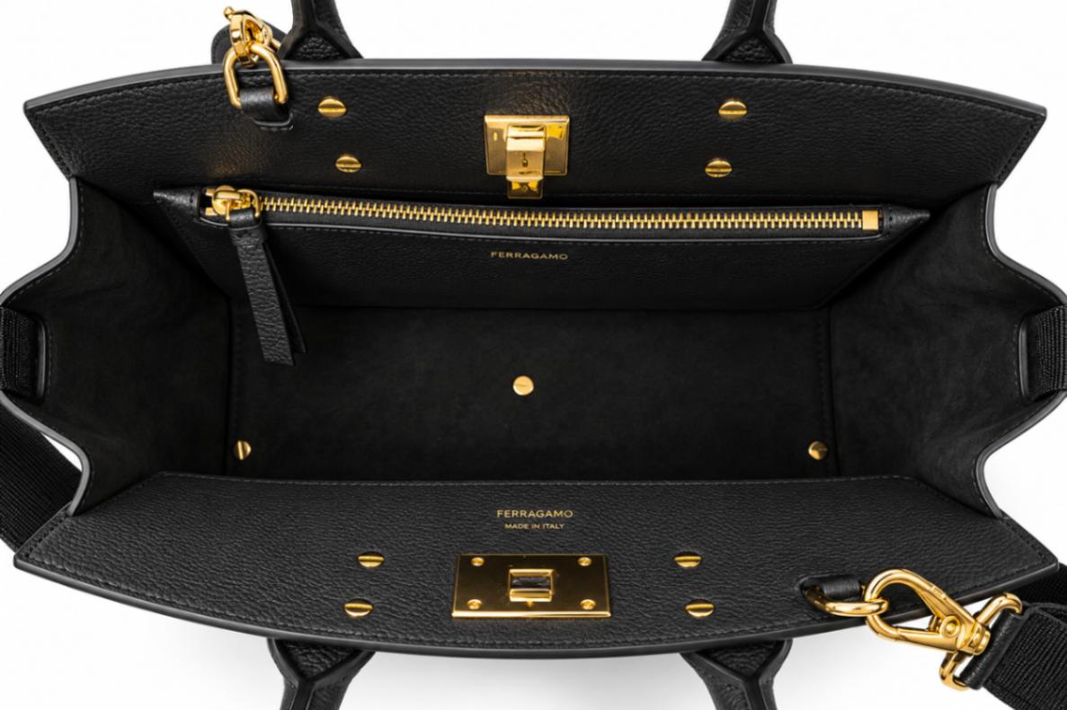 Ferragamo Schwarz One Size Leder