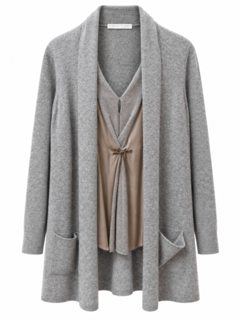 Fabiana Filippi Grau/Beige M Cashmere /Seide