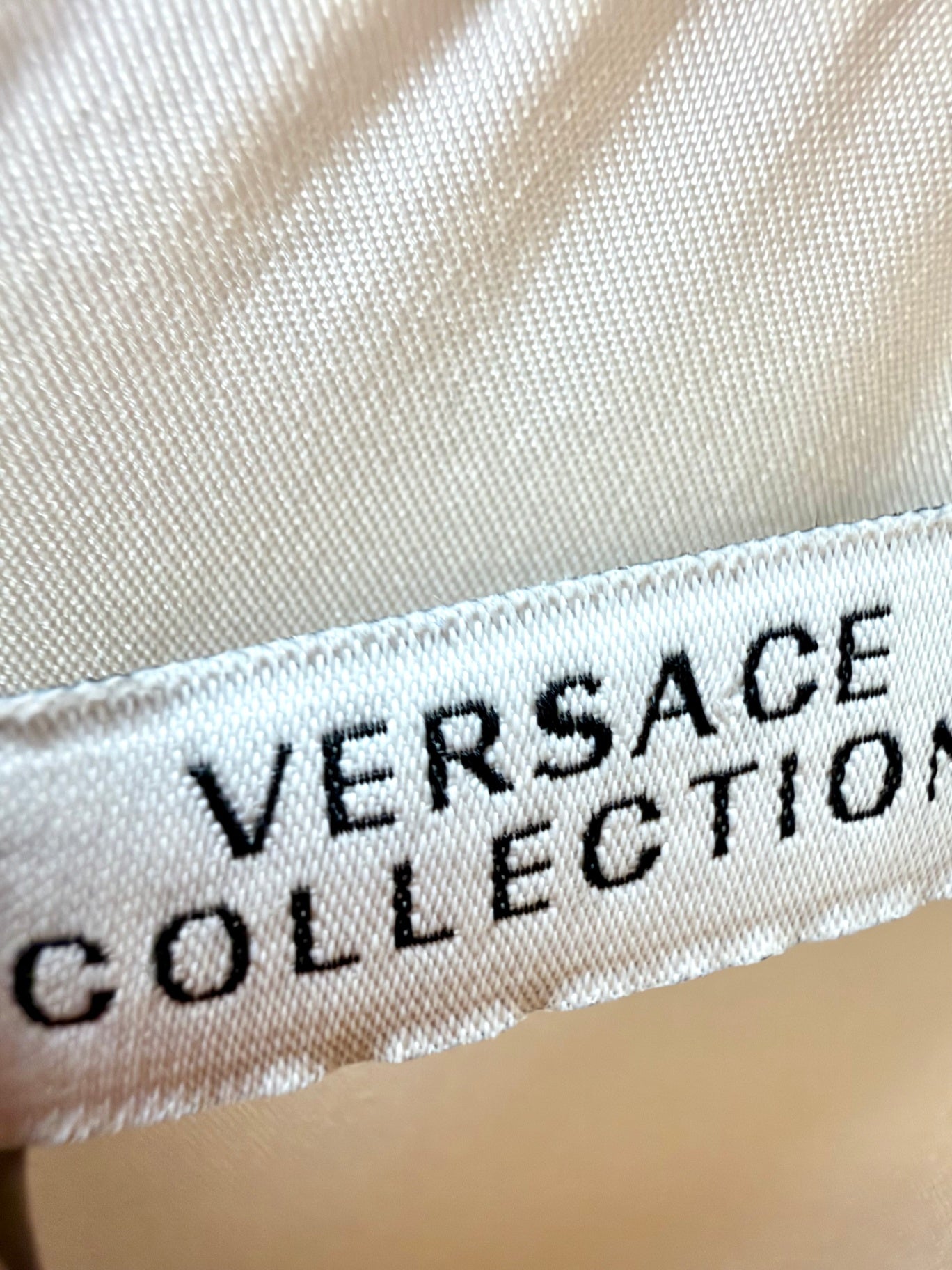 Versace Collection Kleid Creme mit Gold 40 Viscose/Polyster/Elastan