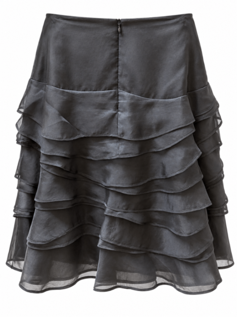 Hugo Boss Schwarz 42 Seide / Chiffon