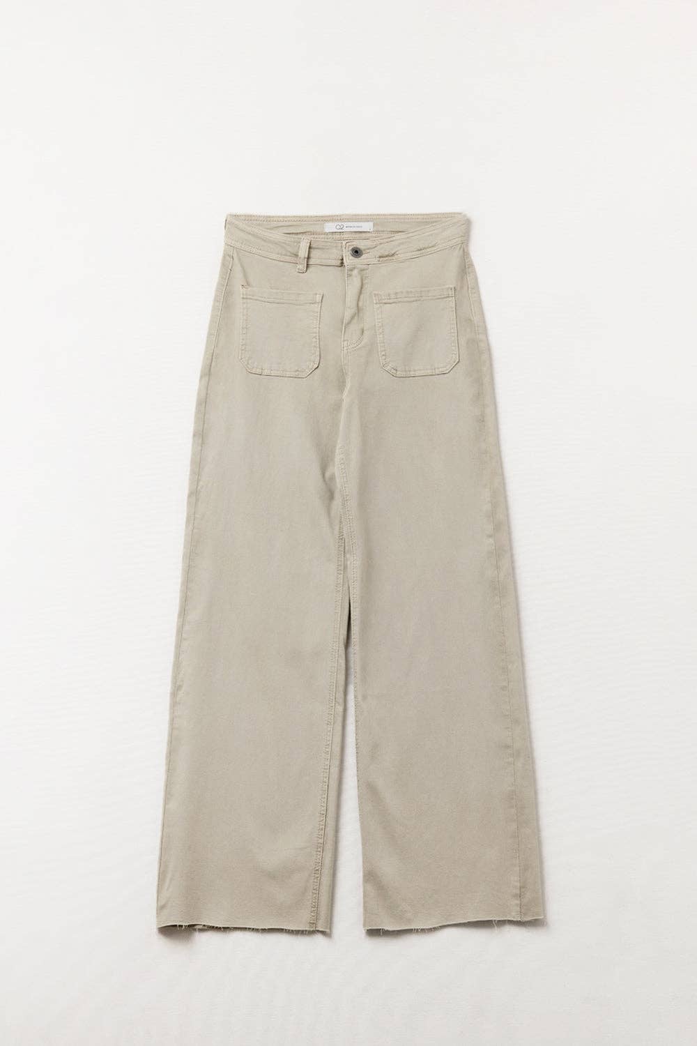 Weite Hose mit Fronttaschen in Beige: BEIGE / XL