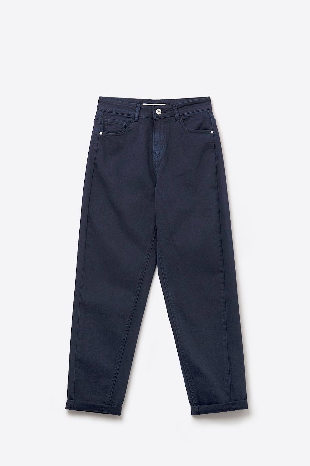 Bequeme Stretch-Jeans mit Barrel-Leg in Marineblau: MARINEBLAU / L